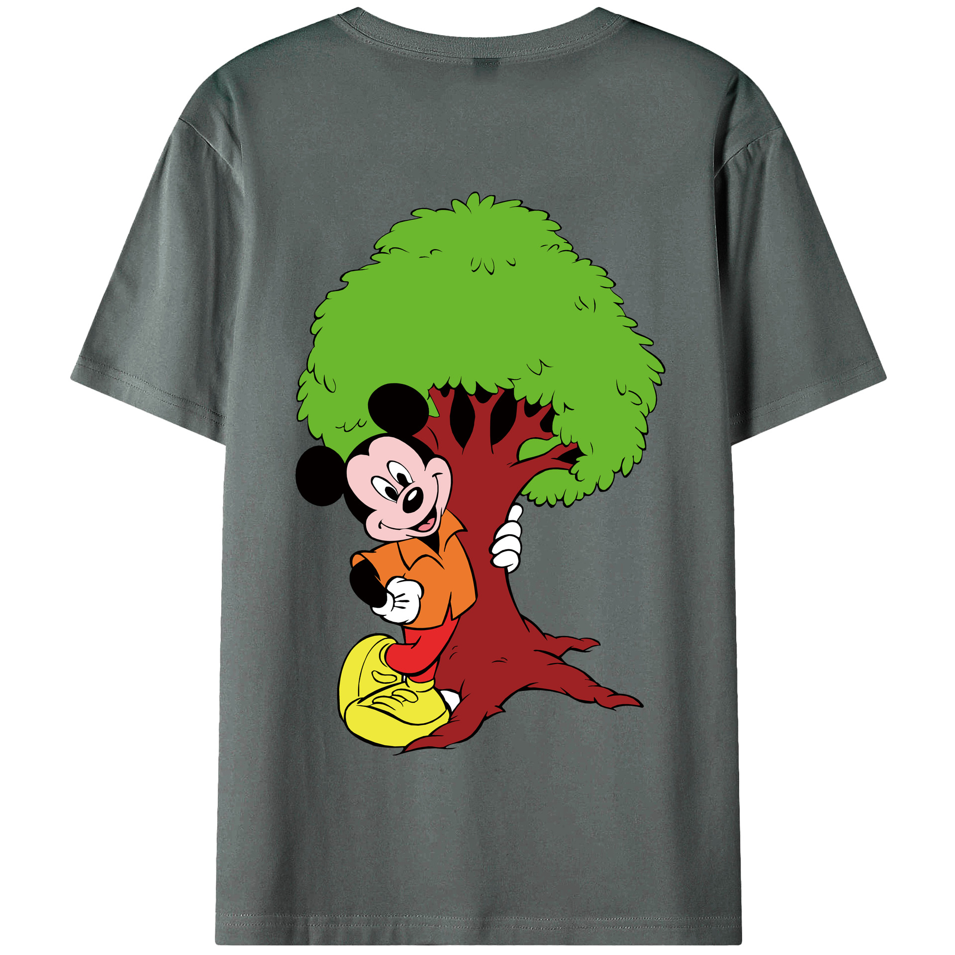 （画像用） ミッキーマウス Mickey Mouse 綿100％半袖Tシャツ（背面プリント）